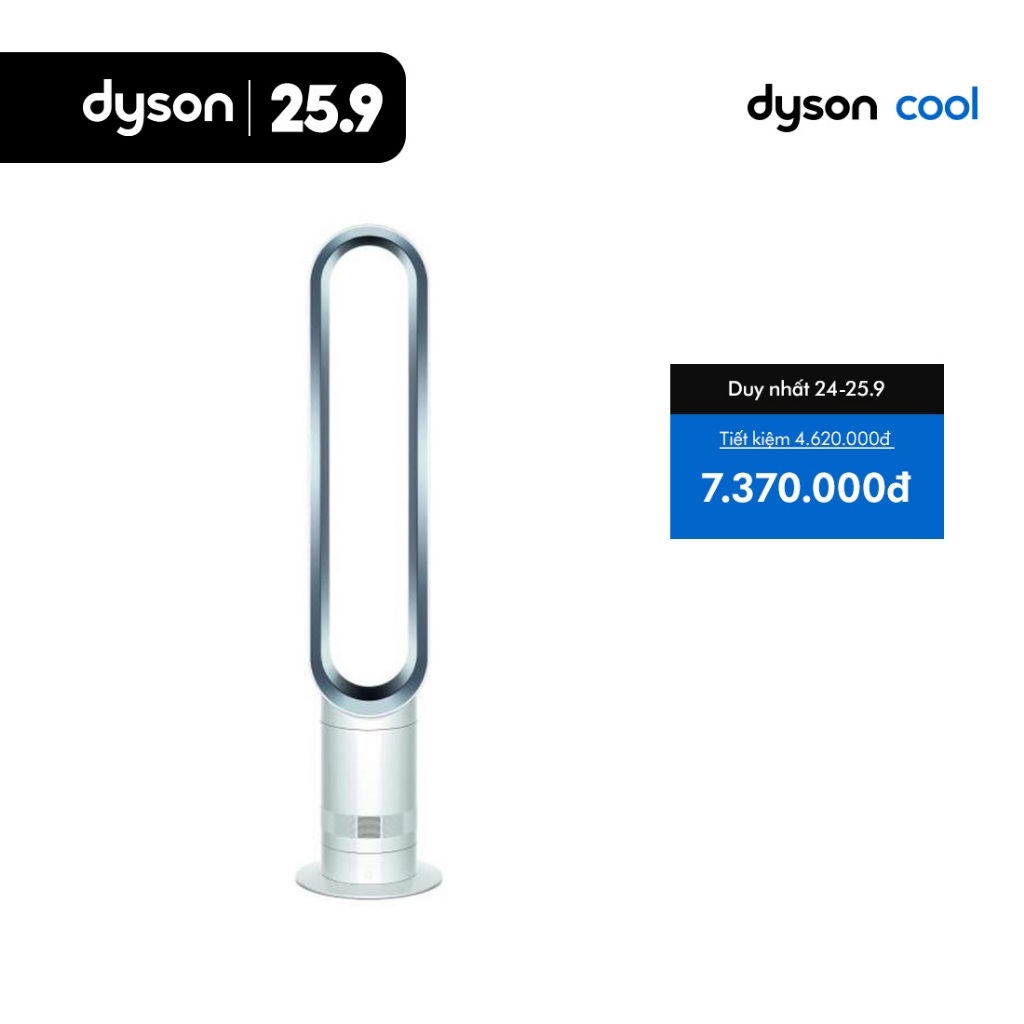 [24-25.9 | SIÊU SALE LƯƠNG VỀ] Quạt không cánh Dyson Cool™ AM07 (Trắng Bạc)