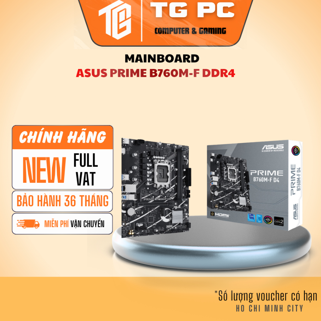 [SP MỚI FULL VAT] Mainboard ASUS PRIME B760M-F DDR4 - BẢO HÀNH 36 THÁNG | BigBuy360 - bigbuy360.vn