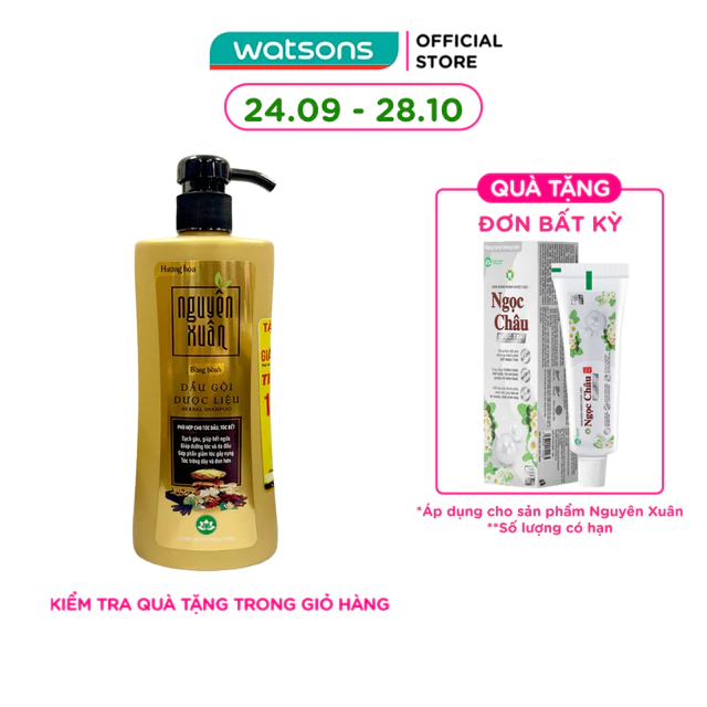 Dầu Gội Dược Liệu Nguyên Xuân Bồng Bềnh Cho Tóc Dầu Bết 450ml