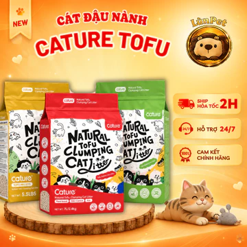 [Hoả tốc] Cát Đậu Nành CATURE TOFU Cho Mèo Đi Vệ Sinh, Cát Gỗ Cho Mèo Đi Vệ Sinh Siêu Khử Mùi, Tiết Kiệm - Lùn Pet