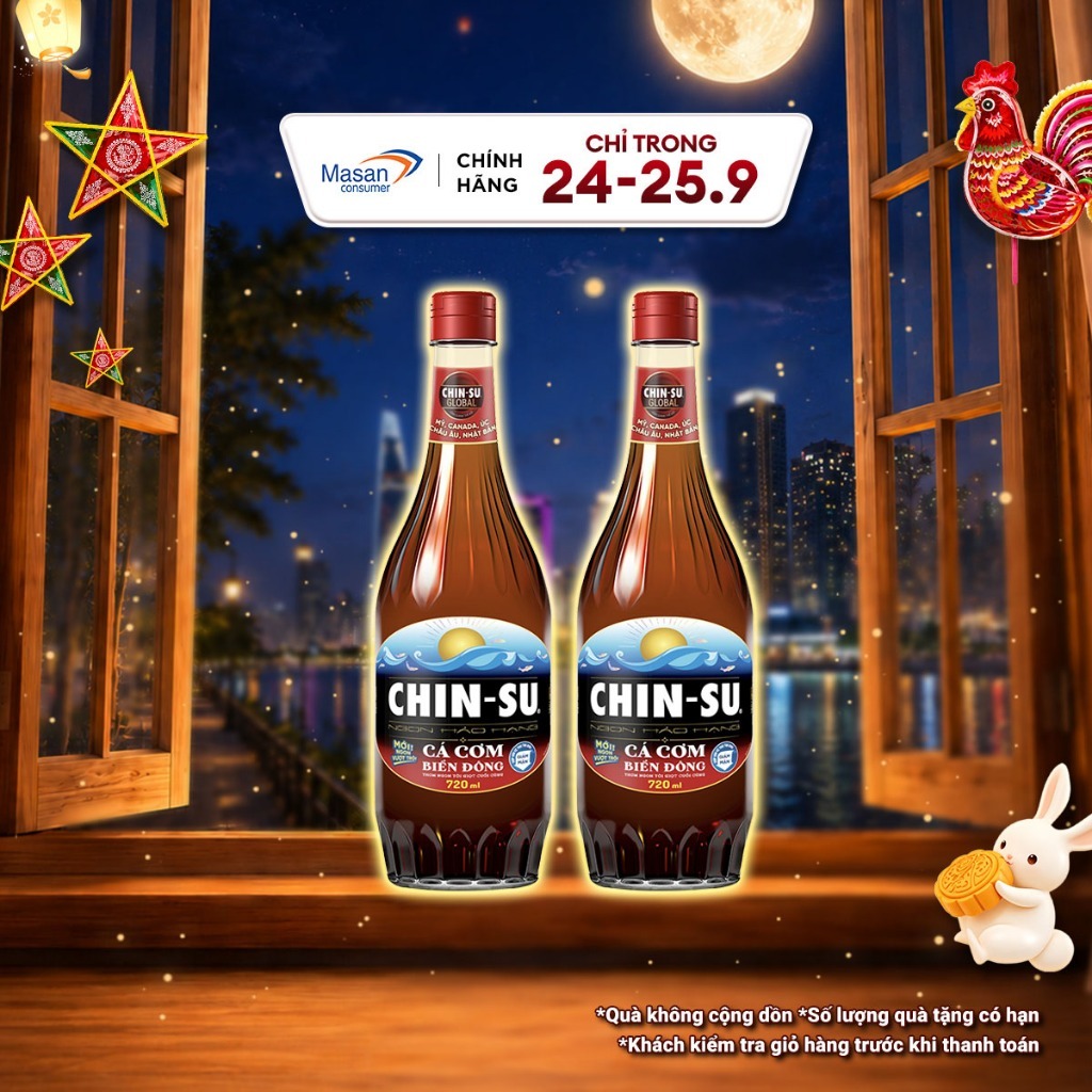 Combo 2 Nước Mắm CHIN-SU Cá Cơm Biển Đông Chai 720ml