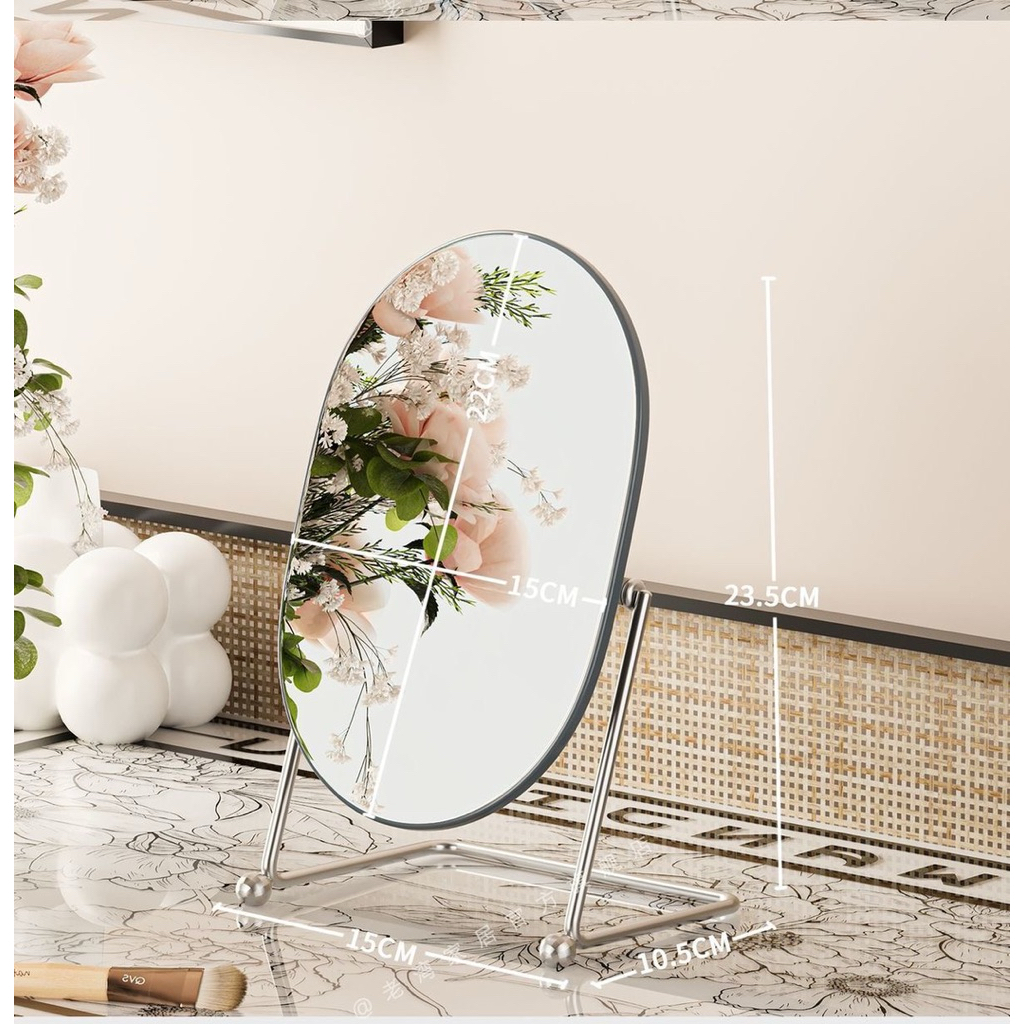 Gương để bàn phong cách Hàn Quốc màu bạc sang trọng | BigBuy360 - bigbuy360.vn