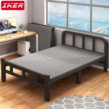 【Ống thép gia cố】 Giường gấp đơn gia đình/văn phòng/ký túc xá/nhà thuê/giường bệnh nhân tĩnh âm