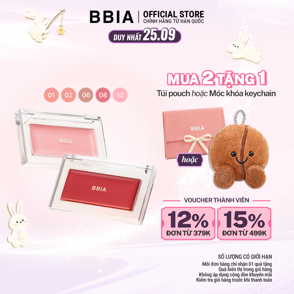 Má hồng kem mỏng nhẹ, bền màu BBIA Ready To Wear Downy Cheek 3.5g