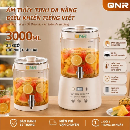 [HỎA TỐC] Ấm Đun Siêu Tốc 3L/5L, Phiên Bản Việt Nam, Bình Giữ Nhiệt Thủy Tinh Dung Tích Lớn Có Vòi Rót