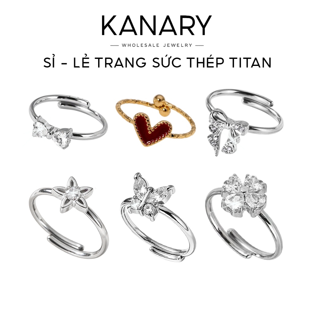 Women's Titanium Steel Ring by KANARY - Sỉ trang sức Titan