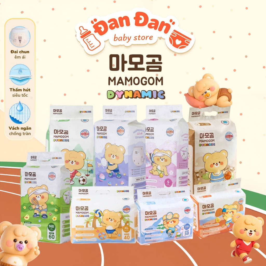 1 Bịch bỉm Mamogom Dynamic tinh chất hữu cơ tự nhiên cho bé