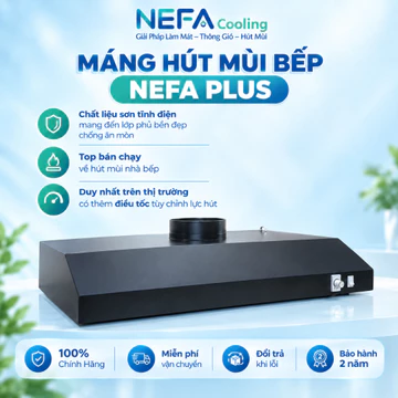 Combo Máng Hút Mùi Sơn Tĩnh Điện Và Lưới Lọc Dầu Nefa Cho Máy Hút Mùi Tum Chụp Hút Mùi Hiệu Quả (Không có Quạt Hút)