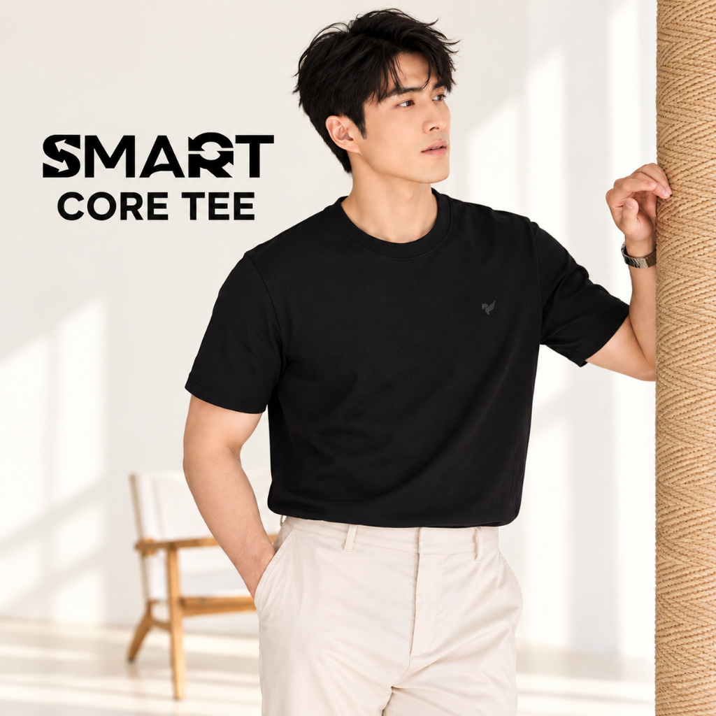 Áo Thun Nam TORANO SMART CORE TEE Cotton Co Giãn, Thấm Hút Tốt, Chống UV, Kháng Khuẩn FSTS001