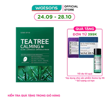 [Mã FMCGWA101 giảm 8% đơn 250K] Mặt Nạ Some By Mi Cho Da Mụn Tea Tree Calming Sheet Mask 25g