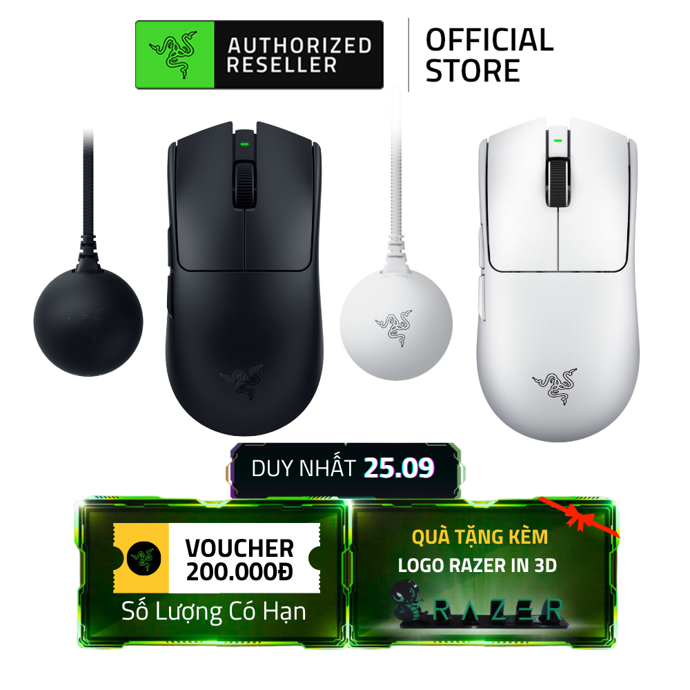 Chuột Gaming Razer Viper V4 Pro | 49g/50g | Không Dây | Cuộn Quang | Cảm Biến Quang 50K | 180 Tiếng | Switch Quang Học