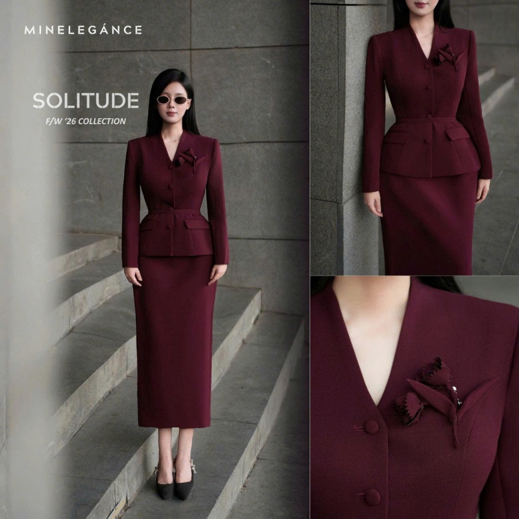 MINELEGÁNCE | SET ÁO & CHÂN VÁY BÚT CHÌ THANH LỊCH, SANG TRỌNG - MIN159