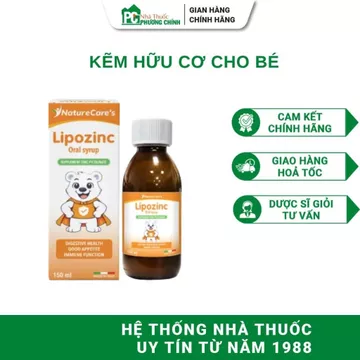 Kẽm Hữu Cơ Cho Bé Erbex Lipozinc Oral Syrup - Hỗ Trợ Bé Tăng Cường Sức Đề Kháng 150ml
