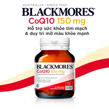 Viên Uống Bổ Tim CoQ10 Blackmores 150mg 30 Viên - Hỗ Trợ Tim Mạch Và Điều Hoà Huyết Áp