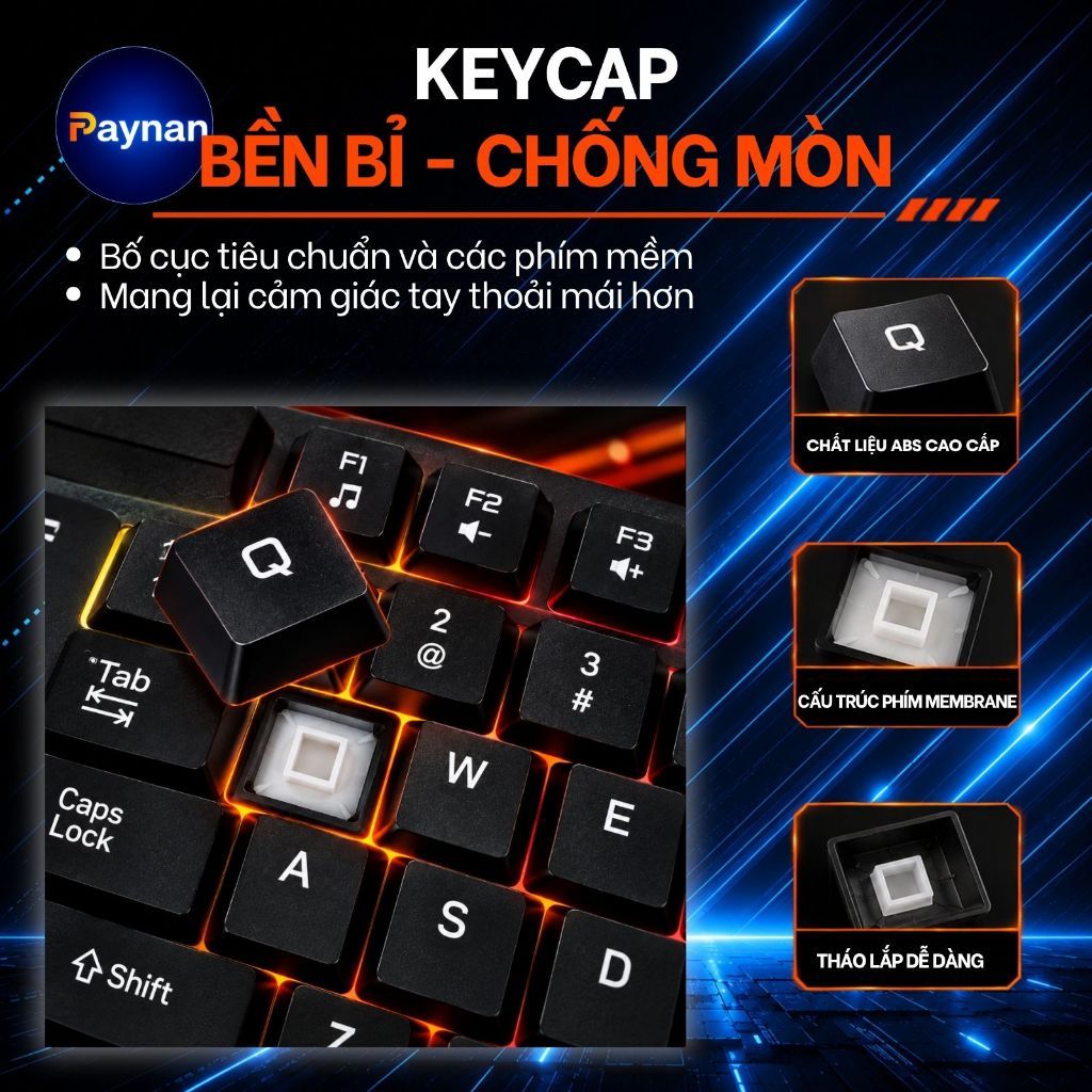 Bàn Phím Gaming Meetion K9320 Fullsize 104 Phím Chống Ồn Led Nền Rainbow Thiết Kế Chuyên Game | BigBuy360 - bigbuy360.vn