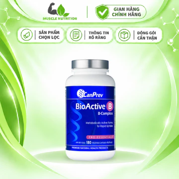CanPrev BioActive B B-Complex – Vitamin B Dạng Hoạt Tính Giúp Giảm Căng Thẳng, Tăng Năng Lượng