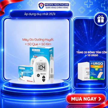 Máy Đo Đường Huyết Safe Accu Tặng Kèm 50 Que Thử & 50 Kim Chích Máu Chính Hãng Sinocare
