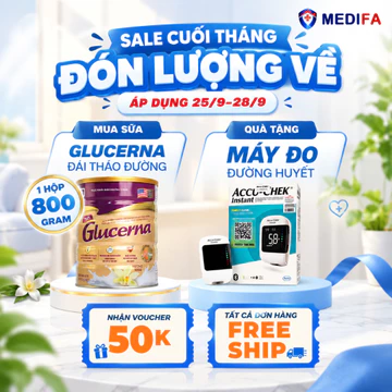 Sữa Abbott Glucerna Cho Người Tiểu Đường 800g Tặng Máy Đo Đường Huyết Accu-Chek Instant chính hãng