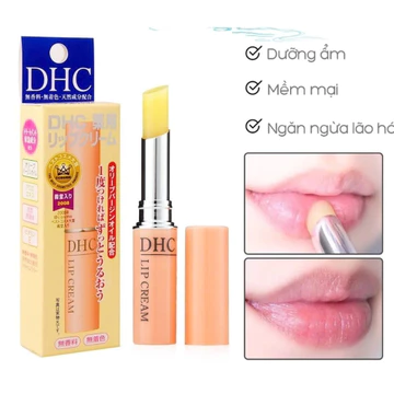 Son Dưỡng Không Màu DHC Lip Cream Nhật Bản, Hỗ Trợ Dưỡng Ẩm Và Giúp Đôi Môi Luôn Mềm Mại 1.5g