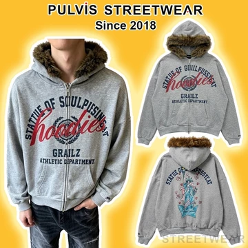 ⚡️[Mirror Quality] - Áo Khoác Hoodie SOULPUSSSYCAT X GRAILZ Parody Fur Zip Hoodie, Áo khoác hoodie nỉ, hoodie zip nam
