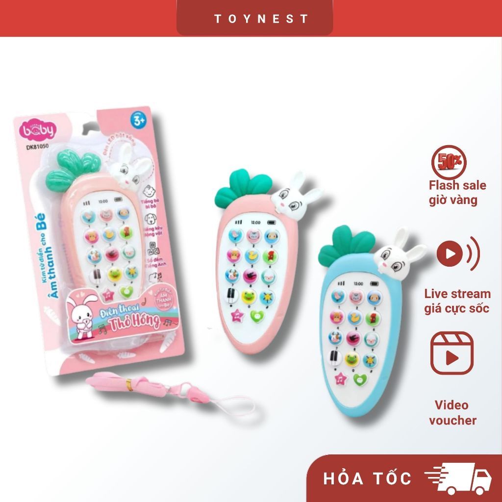Đồ Chơi DUKA: Điện Thoại Thỏ Hồng/ Thỏ Xanh