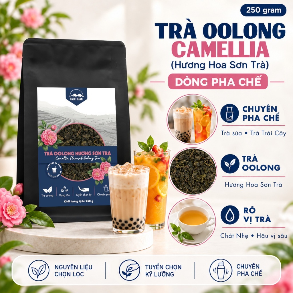 Trà Oolong Camellia (Hương Hoa Sơn Trà) - Túi 250g (Dòng pha chế)