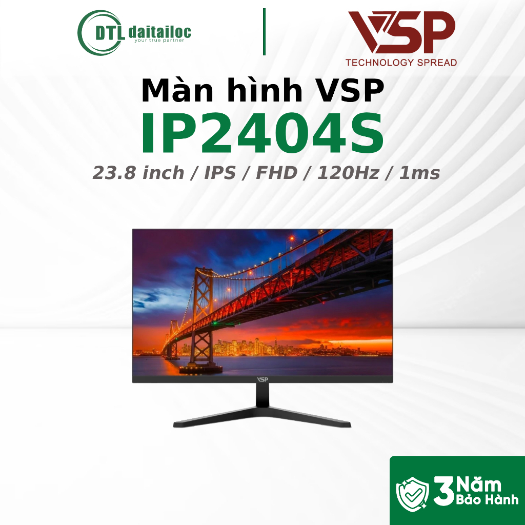 Màn Hình VSP IP2404S 23.8 inch IPS FHD 120Hz 1ms I Chính hãng I Bảo hành 36 tháng