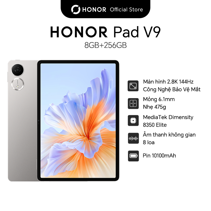 [NEW] Máy Tính Bảng HONOR Pad V9, Màn Hình 2.8K 144Hz, Chip Dimensity 8350, 8 Loa, Pin 10100mAh, Bảo Hành 18 Tháng | BigBuy360 - bigbuy360.vn