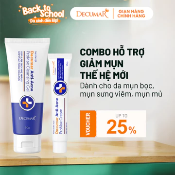 Bộ đôi giảm mụn thế hệ mới Decumar Promax giúp sạch sâu, giảm mụn sau 24h - DPM01, DPG02