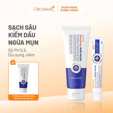 Bộ đôi giảm mụn thế hệ mới Decumar Promax giúp giảm mụn nhanh, sạch sâu, dịu nhẹ làn da - DPM01, DPG02