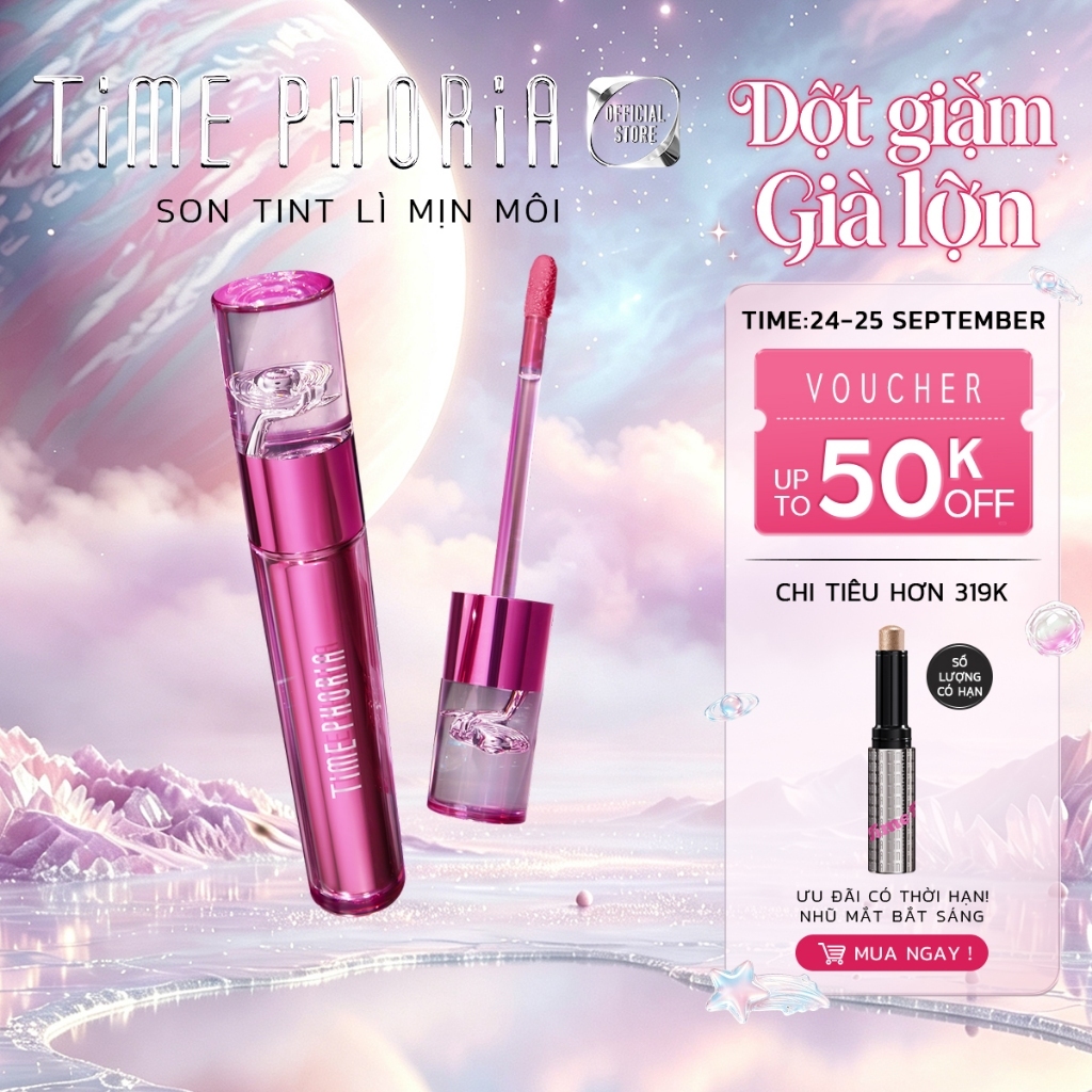Son tint lì mịn môi Time Phoria Lip Blurring Tint chuẩn màu lâu trôi che phủ rãnh môi