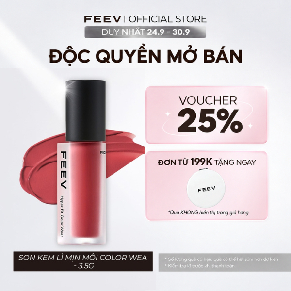 Son Kem Nhung Lì Thuần Chay Blur Mịn Môi FEEV Hyper-Fit Color Wear 3.5g