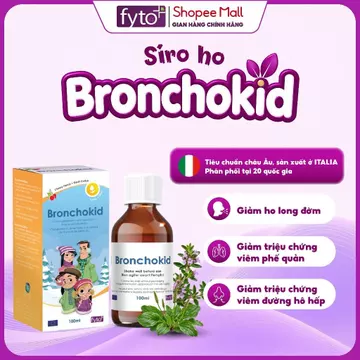 Siro Ho Cho Bé Bronchokid Fyto Giúp Giảm Ho Long Đờm Giảm Đau Rát Họng Thành Phần Thảo Dược Châu Âu Lọ 100ml
