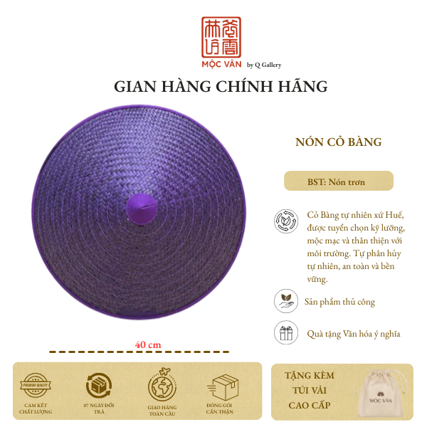 Nón cỏ Bàng trơn - Q Gallery