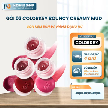 Gói Son Bùn Đa Năng Colorkey Bouncy Creamy 4.5g – Chất Kem Mềm Mịn, Dành Cho Môi Khô & Dạng Hũ
