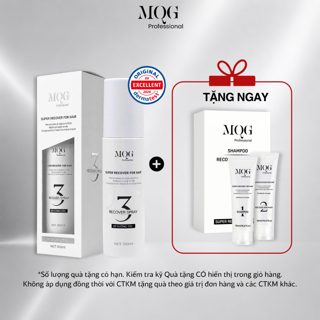 MQG Tinh Chất Xịt Dưỡng Tóc Phục Hồi Bóng Mượt Giảm Khô Xơ Chẻ Ngọn Vào Nếp Suôn Mềm Chuẩn Salon