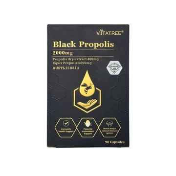 Viên Uống Keo Ong Đen Vitatree Black Propolis 2000mg Hỗ Trợ Sức Đề Kháng Hộp 90 Viên