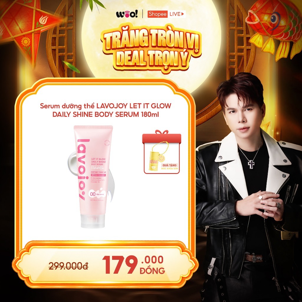 Serum dưỡng thể Lavojoy Let It Glow Daily Shine Body Serum hương Hoa Hồng Dịu Nhẹ 180ml