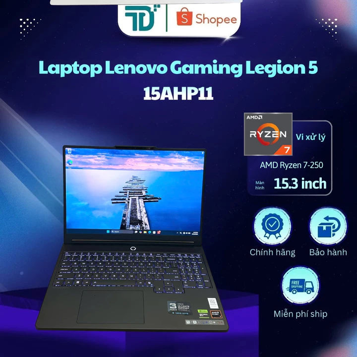 Laptop Lenovo Gaming Legion 5 15AHP11 R7-250/AI/16GB/512GB/15.3" WQXGA OLED 165Hz/RTX5060/Win11 - Laptop 99%