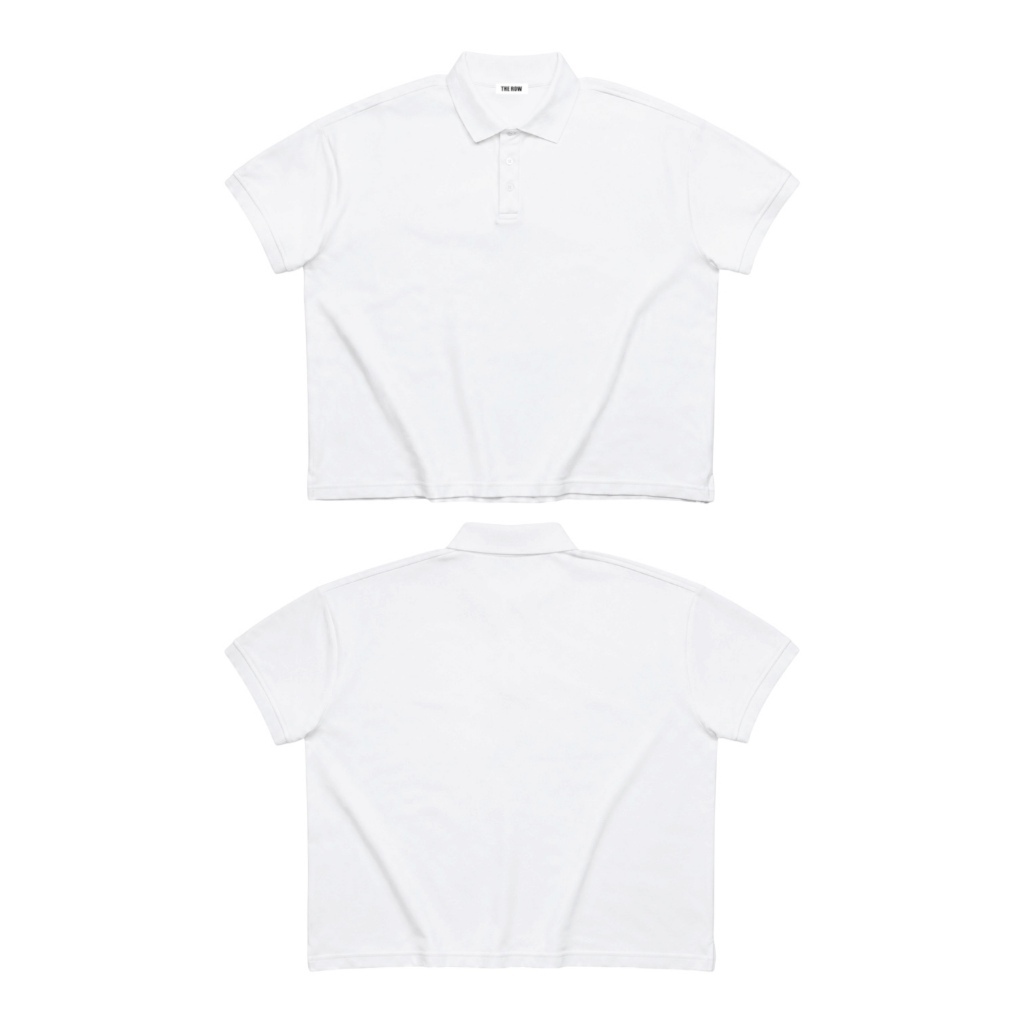 THEROW Áo Thun Polo Vải Cá Sấu Tay Ngắn Vải Form Rộng Cổ Trụ " ROW " Unisex Nam Nữ Phong Cách Basic Thoải Mái - TPOLO1 | BigBuy360 - bigbuy360.vn