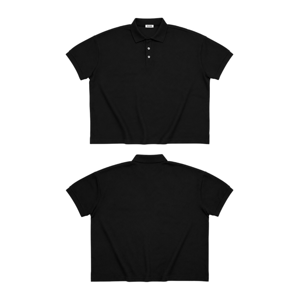 THEROW Áo Thun Polo Vải Cá Sấu Tay Ngắn Vải Form Rộng Cổ Trụ " ROW " Unisex Nam Nữ Phong Cách Basic Thoải Mái - TPOLO1 | BigBuy360 - bigbuy360.vn