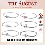 Vòng Tay Nữ Dây Trơn Mềm Mix Charm Mặt Chốt Trái Tim Đính Đá Sang Trọng The Áugust Tặng Bộ Hộp Đựng Sang Trọng — ảnh 1
