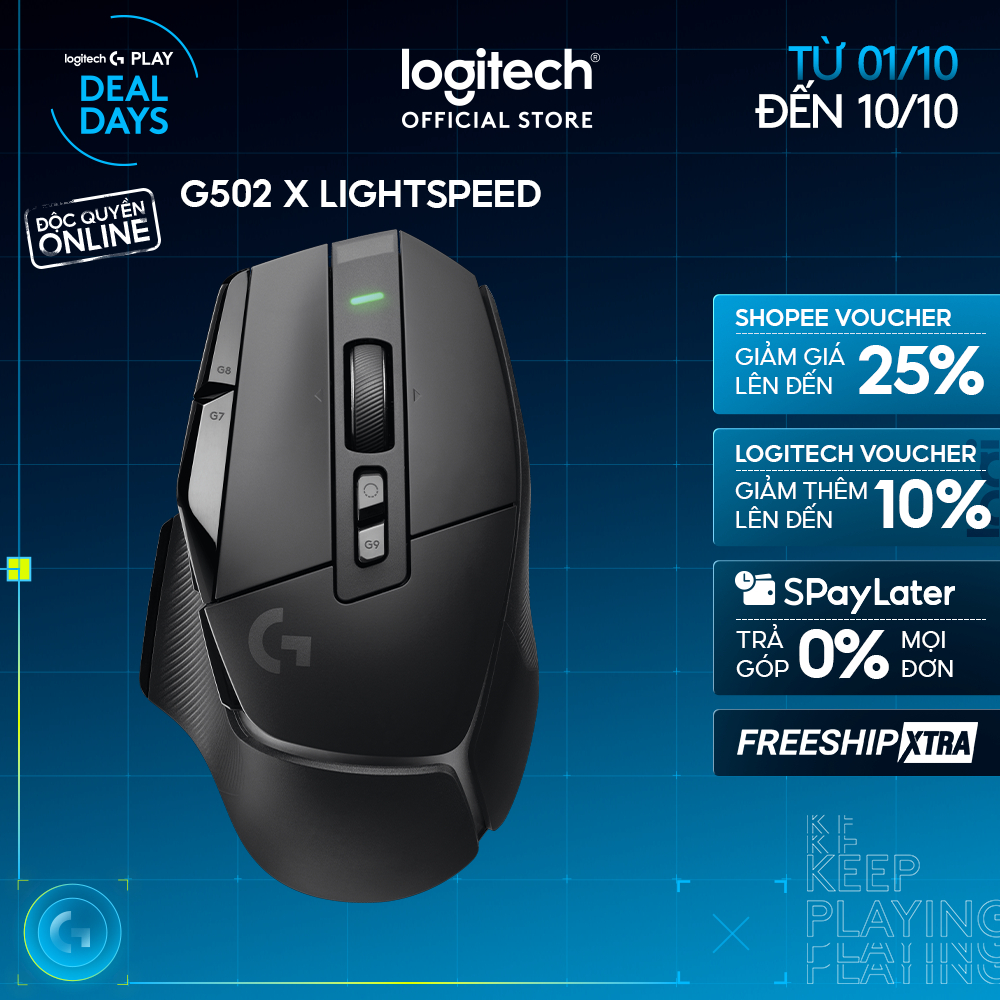 Chuột gaming không dây Logitech G G502 X LIGHTSPEED – Switch LIGHTFORCE Hybrid | BigBuy360 - bigbuy360.vn