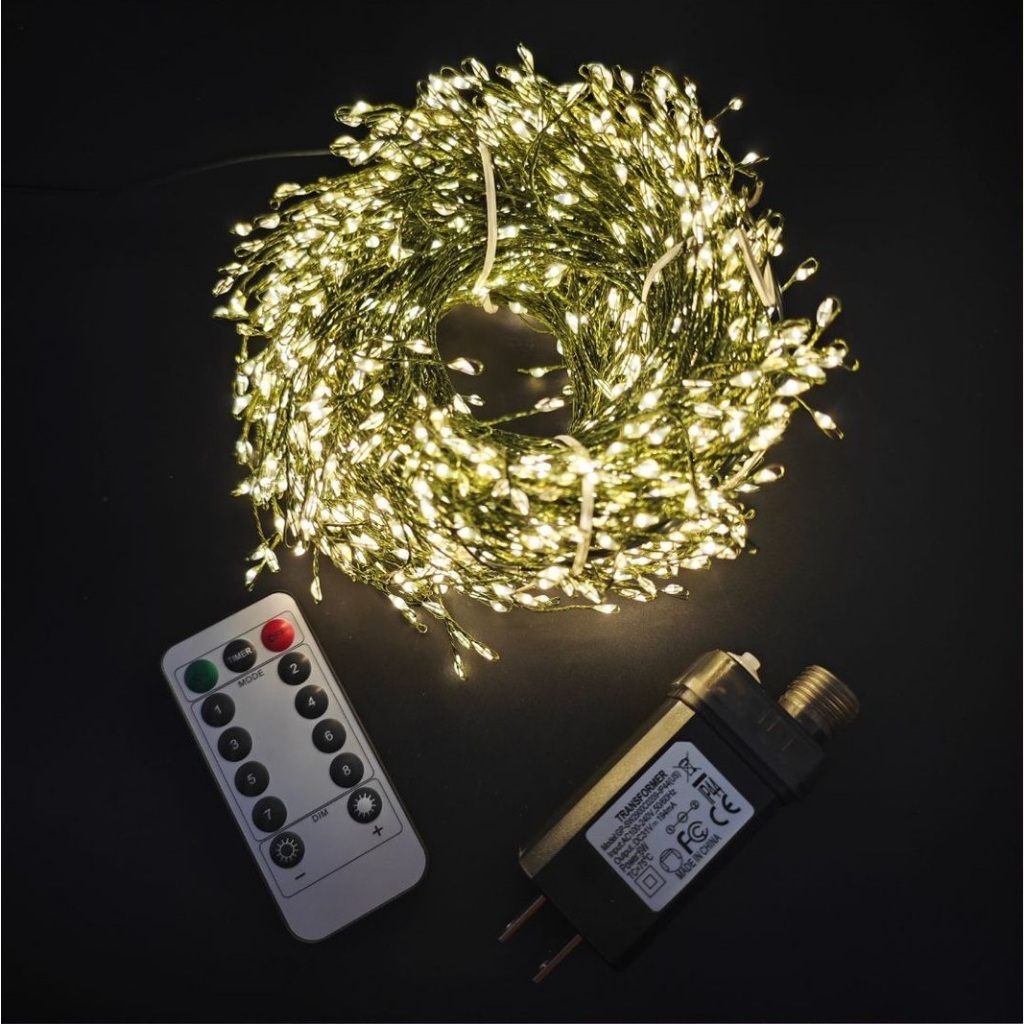Dây đèn led 10m, 20m, 50m trang trí cây thông noel cắm điện | Shopee ...
