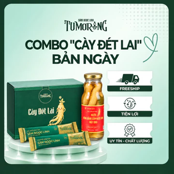 Combo "Cày Đét Lai" Ngày - Sâm Ngọc Linh Tu Mơ Rông-Dưỡng Chất Quý Cho Sức Khỏe (2 Gói Cà Phê + 1 Chai Nước Sâm)