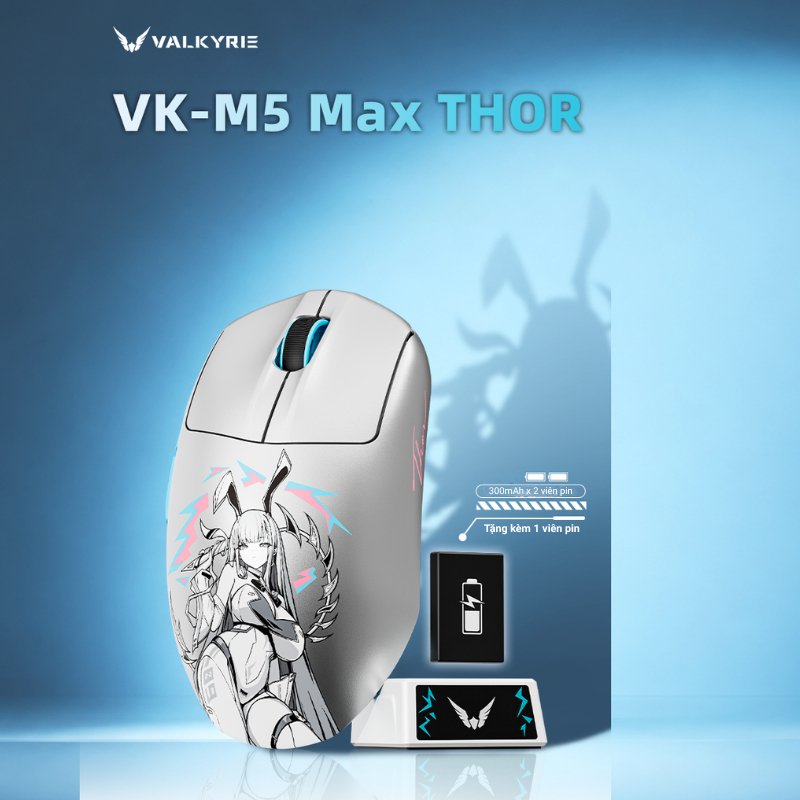 Chuột Gaming Valkyrie VK M5 Series - 3 mode kết nối - Return Rate Max 8K - Cảm biến PAW 3950 VK AMG Max 65000 DPI | BigBuy360 - bigbuy360.vn