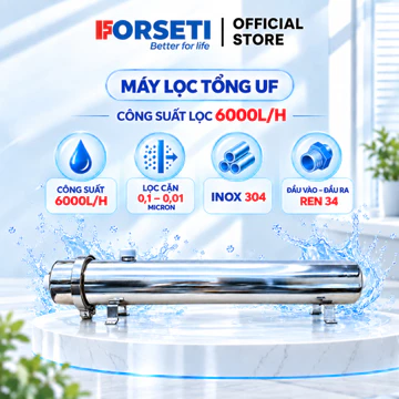 Máy Lọc Nước UF Công Suất 6000L/H - Lõi Lọc PVDF Lọc Nước Đầu Nguồn, Sinh Hoạt,...
