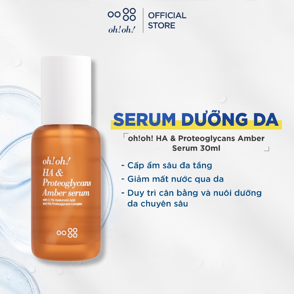 Serum Dưỡng Da oh!oh! HA & Proteoglycans Amber Serum 30ml