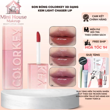 COLORKEY Son bóng 3D dạng kem Light Chaser Lip Plumping Gloss | Minihouse