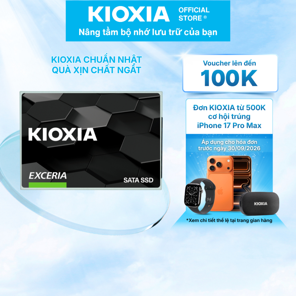 Ổ cứng gắn trong SSD KIOXIA EXCERIA 2.5 inch SATA III 480GB / 960GB upto 550MB/s - Bảo hành 3 năm